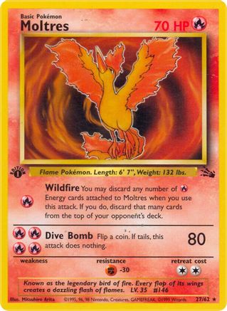 Image of Moltres (27/62) [Fossil 1st Edition]