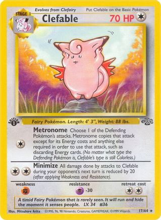 Image of Clefable (17/64) [Jungle 1st Edition]