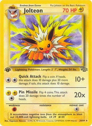 Image of Jolteon (20/64) [Jungle 1st Edition]