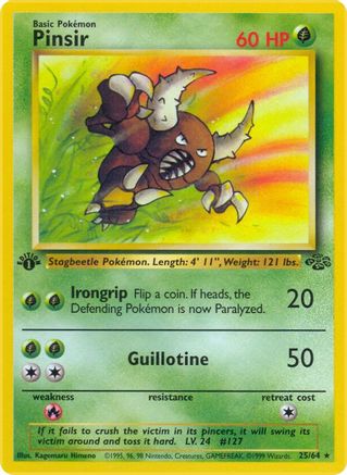 Image of Pinsir (25/64) [Jungle 1st Edition]