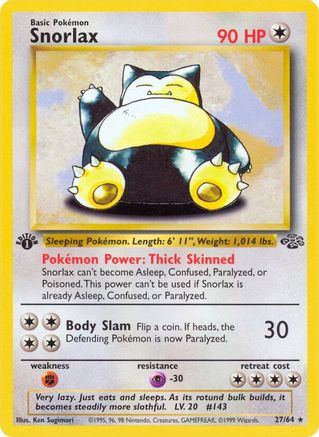 Image of Snorlax (27/64) [Jungle 1st Edition]