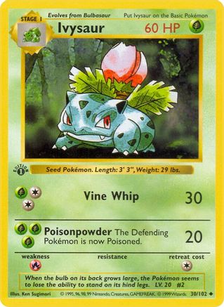 Image of Ivysaur (30/102) (Shadowless) [Base Set 1st Edition]