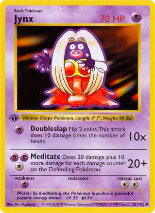 Image of Jynx (31/102) (Shadowless) [Base Set 1st Edition]