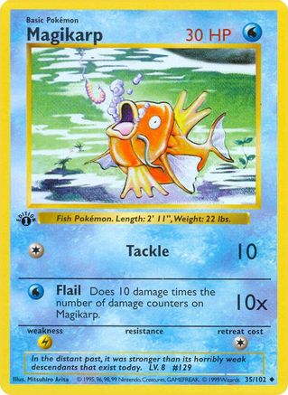 Image of Magikarp (35/102) (Shadowless) [Base Set 1st Edition]