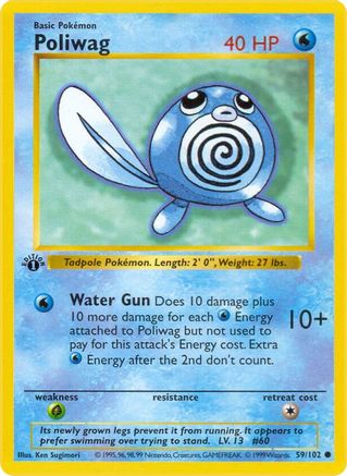 Image of Poliwag (59/102) (Shadowless) [Base Set 1st Edition]