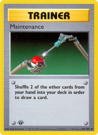 Image of Maintenance (83/102) (Shadowless) [Base Set 1st Edition]