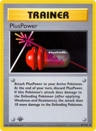 Image of PlusPower (84/102) (Shadowless) [Base Set 1st Edition]