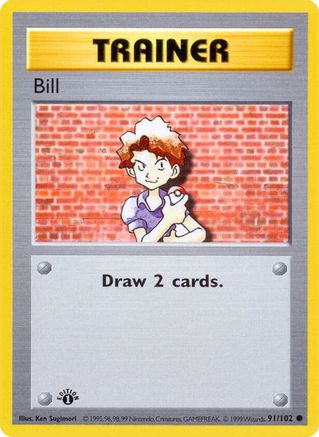 Image of Bill (91/102) (Shadowless) [Base Set 1st Edition]