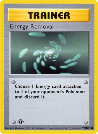 Image of Energy Removal (92/102) (Shadowless) [Base Set 1st Edition]