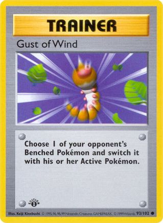 Image of Gust of Wind (93/102) (Shadowless) [Base Set 1st Edition]