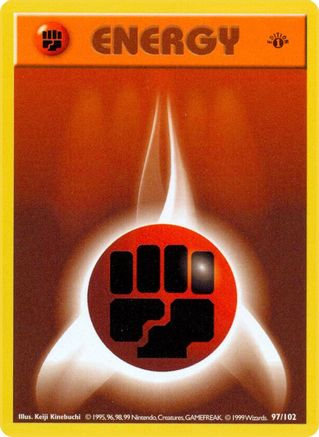 Image of Fighting Energy (97/102) (Shadowless) [Base Set 1st Edition]