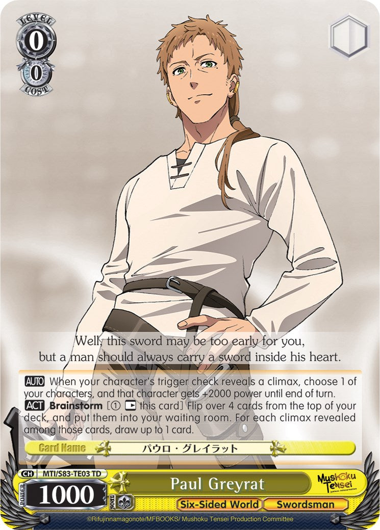Image of Paul Greyrat (MTI/S83-TE03 TD) [Mushoku Tensei: Jobless Reincarnation]
