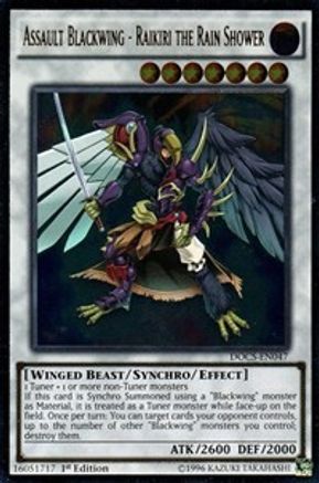 Image of Assault Blackwing - Raikiri the Rain Shower (UTR) [DOCS-EN047] Ultimate Rare