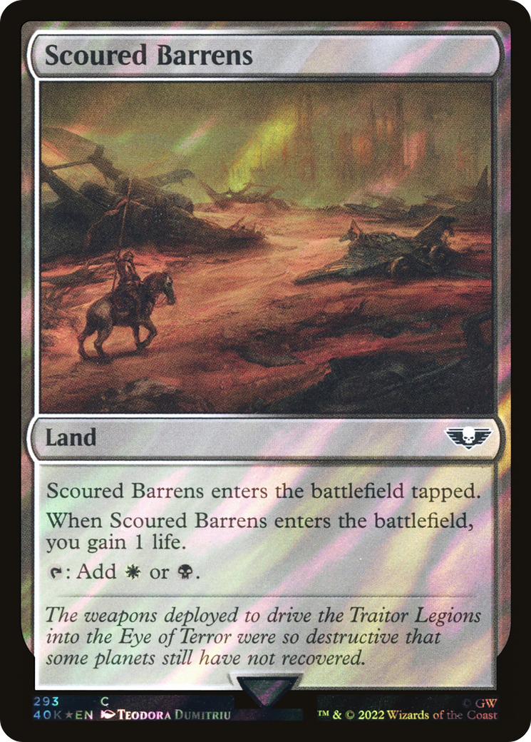 Image of Scoured Barrens (Surge Foil) [Warhammer 40,000]