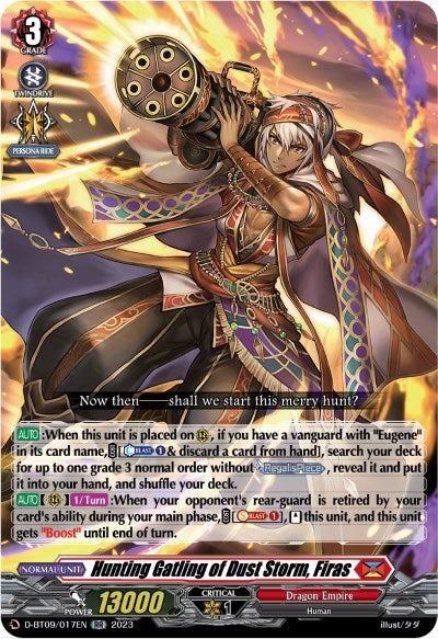 Image of Hunting Gatling of Dust Storm, Firas (D-BT09/017EN) [Dragontree Invasion]