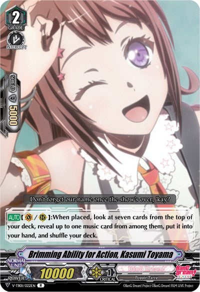 Image of Brimming Ability for Action, Kasumi Toyama (Parallel Foil) (V-TB01/022EN) [BanG Dream! FILM LIVE]