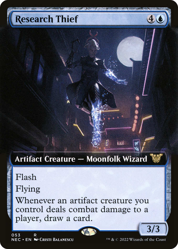 Image of Research Thief (Extended Art) [Kamigawa: Neon Dynasty Commander]