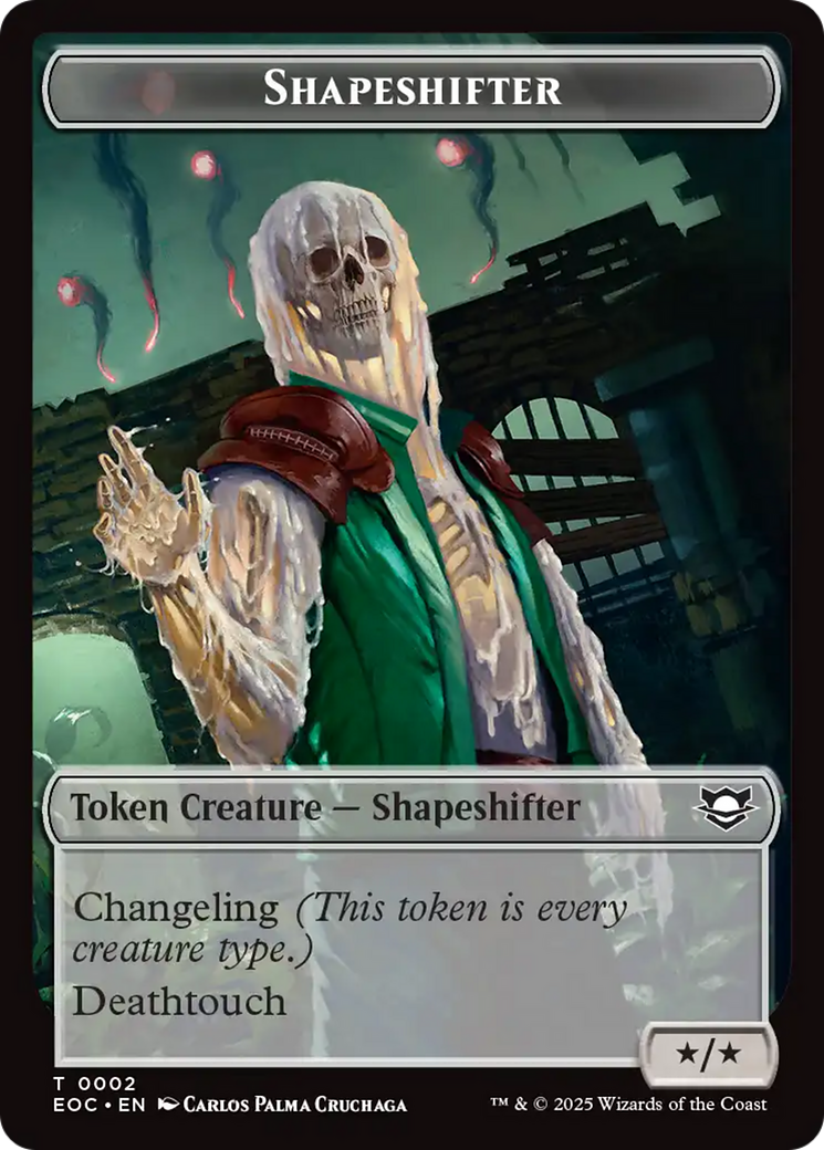 Image of Shapeshifter // Golem (0013) Double-Sided Token [Edge of Eternities Commander Tokens]
