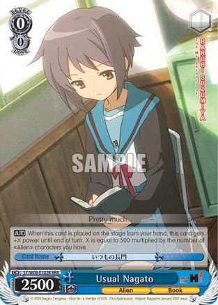 Image of Usual Nagato (SY/W08-E102R RRR) [The Melancholy of Haruhi Suzumiya]