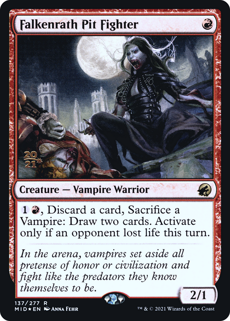 Image of Falkenrath Pit Fighter [Innistrad: Midnight Hunt Prerelease Promos]