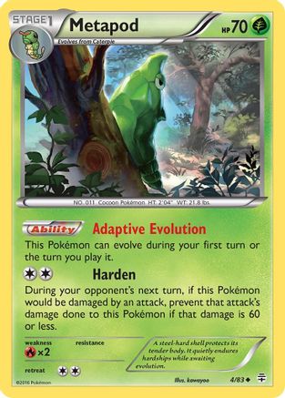 Image of Metapod (4/83) [XY: Generations]
