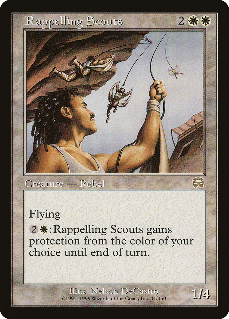 Image of Rappelling Scouts [Mercadian Masques]