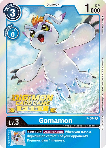Image of Gomamon [P-004] (Digimon Card Game Fest 2022) [Promotional Cards]