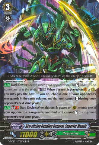 Sky-slicing Rending General, Superior Mantis (G-TCB02/007EN) [The GENIUS STRATEGY]