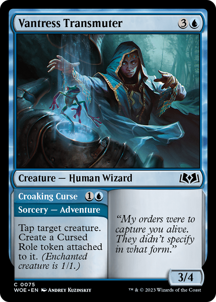 Image of Vantress Transmuter // Croaking Curse [Wilds of Eldraine]
