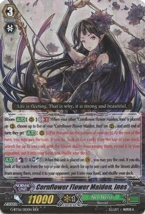 Image of Cornflower Flower Maiden, Ines (TRANSCENSION OF BLADE & BLOSSOM)