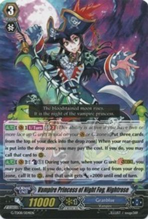 Vampire Princess of Night Fog, Nightrose (G-TD08: VAMPIRE PRINCESS OF THE NETHER HOUR)