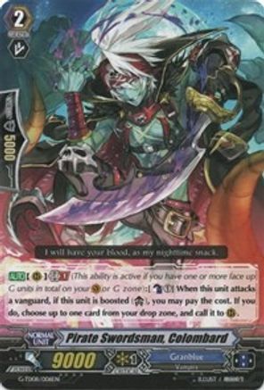 Pirate Swordsman, Colombard (G-TD08: VAMPIRE PRINCESS OF THE NETHER HOUR)