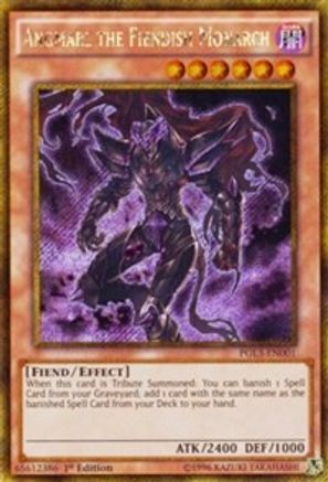 Image of Angmarl the Fiendish Monarch [PGL3-EN001] Gold Secret Rare