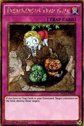 Image of Treacherous Trap Hole [PGL3-EN036] Gold Secret Rare