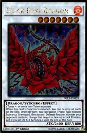 Image of Black Rose Dragon [PGL3-EN059] Gold Rare