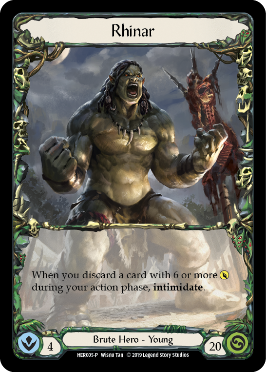 Image of Rhinar [HER005-P] (Promo)  1st Edition Rainbow Foil
