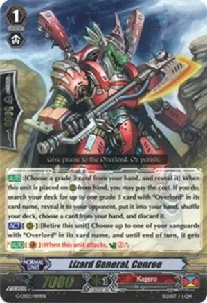 Lizard General, Conroe (RRR Foil) (G-LEGEND DECK VOL.2: THE OVERLORD BLAZE)