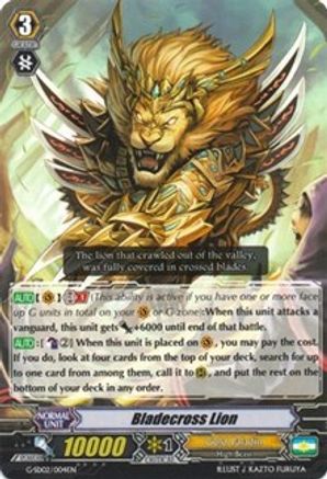 Bladecross Lion (G-START DECK 2: KNIGHT OF THE SUN)