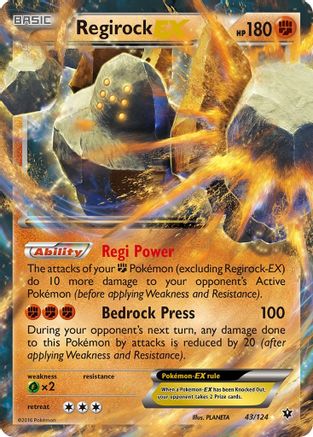 Image of Regirock EX (43/124) [XY: Fates Collide]