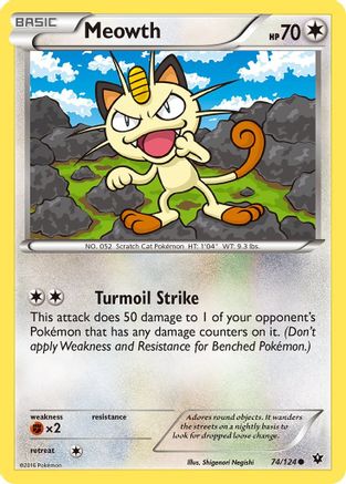Image of Meowth (74/124) [XY: Fates Collide]
