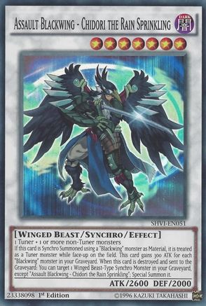 Image of Assault Blackwing - Chidori the Rain Sprinkling [SHVI-EN051] Super Rare