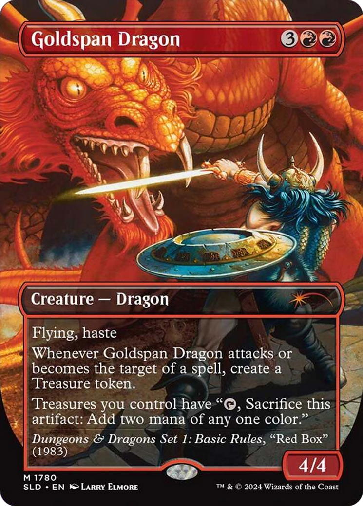 Image of Goldspan Dragon (SLD-1780) - Secret Lair Drop (Borderless) Foil