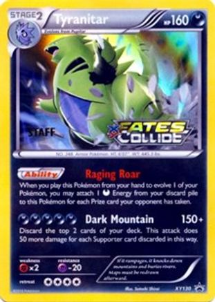 Image of Tyranitar (XY130) (Staff) [XY: Black Star Promos]