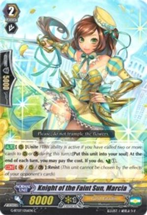 Image of Knight of the Faint Sun, Marcia (GLORIOUS BRAVERY OF RADIANT SWORD)