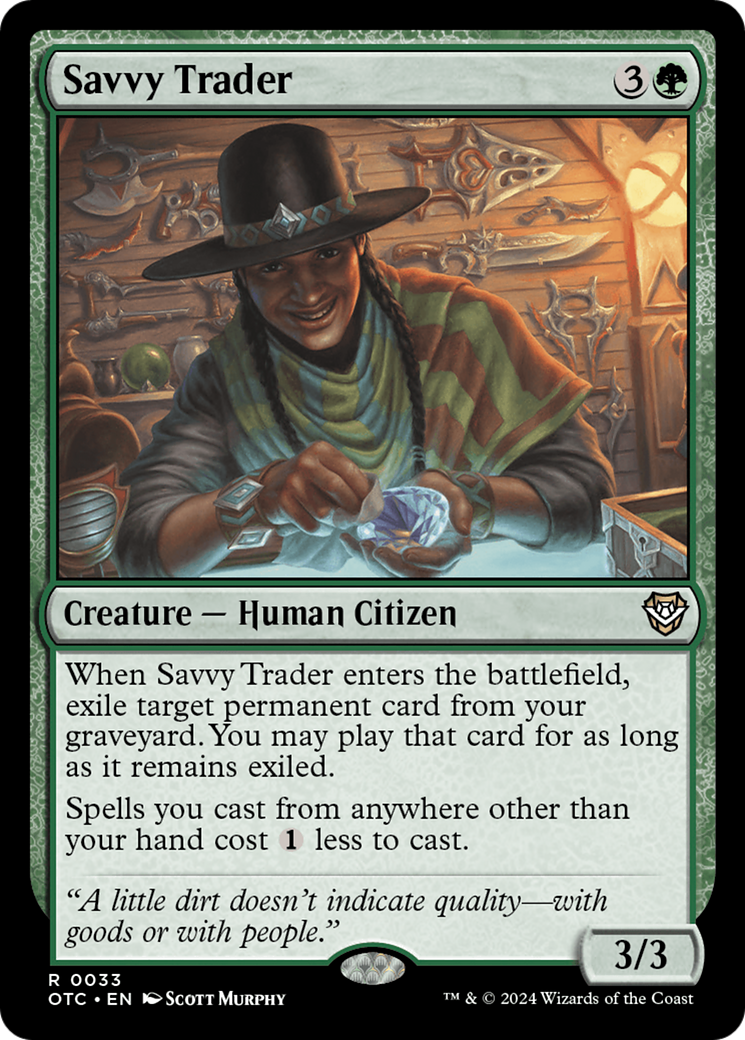Image of Savvy Trader [Outlaws of Thunder Junction Commander]