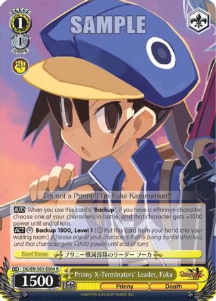 Image of Prinny X-Terminators' Leader, Fuka (DG/EN-S03-E004 R) [Disgaea]
