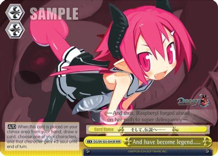 Image of And have become legend...... (DG/EN-S03-E043R RRR) [Disgaea]