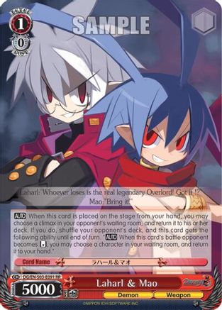 Image of Laharl & Mao (DG/EN-S03-E091 RR) [Disgaea]