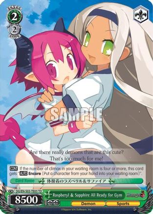 Image of Raspberyl & Sapphire All Ready for Gym (DG/EN-S03-TE05 TD) [Disgaea]