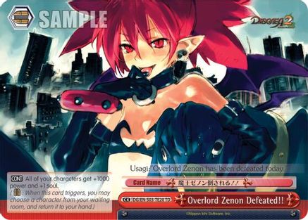 Image of Overlord Zenon Defeated!! (DG/EN-S03-TE20 TD) [Disgaea]